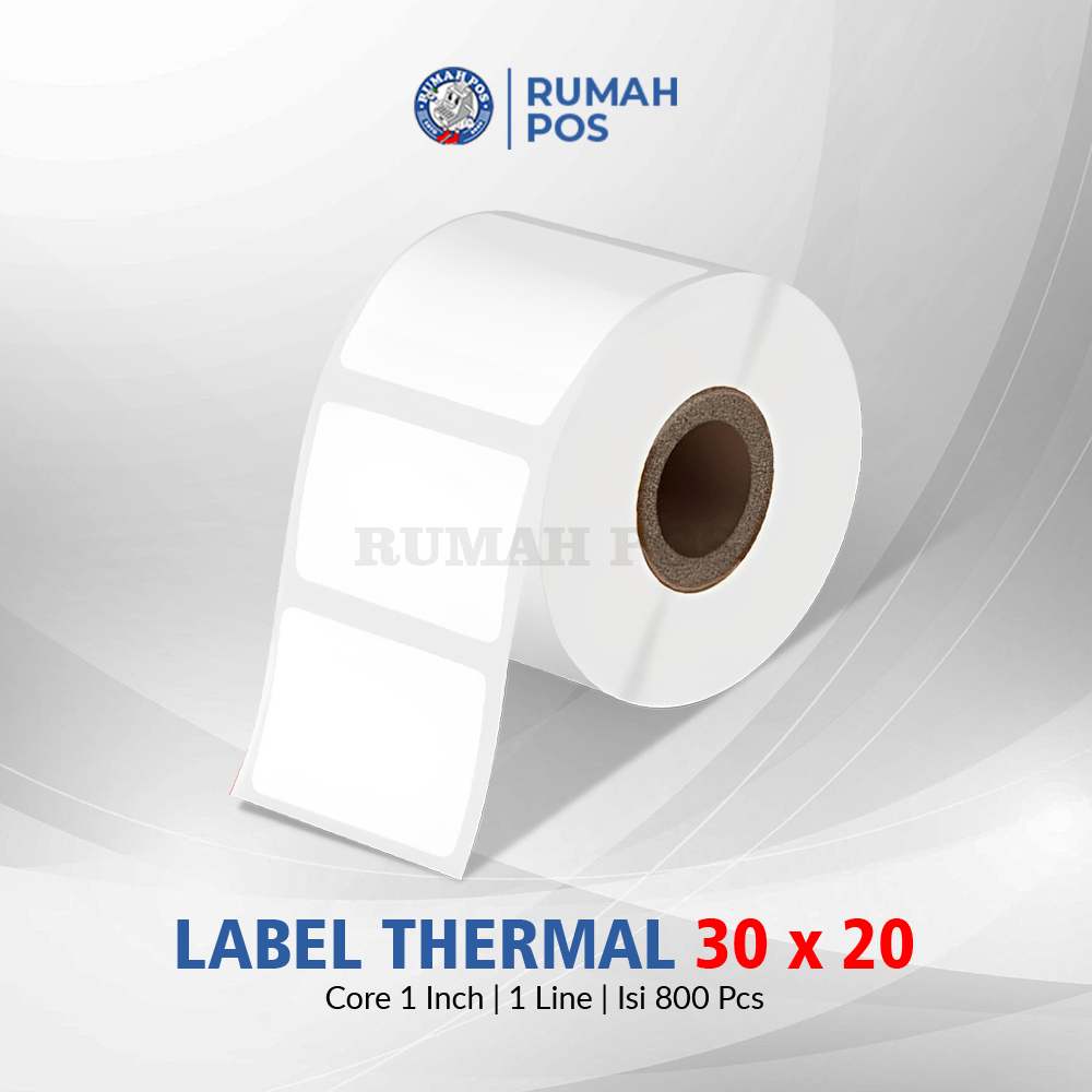 

LABEL BARCODE THERMAL 30X20 ISI 800 PCS BERKUALITAS BAIK