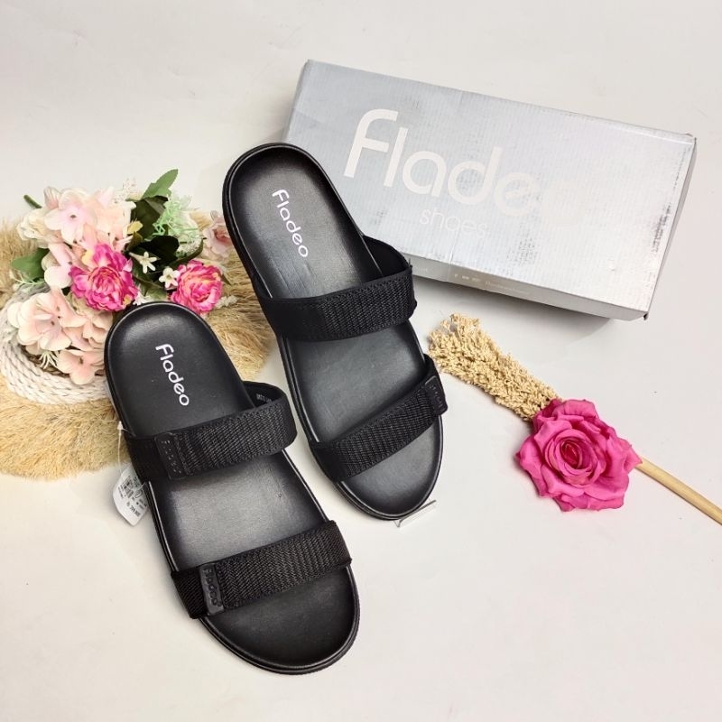 ‼️ Laila Branded ‼️Sandal Slop Cowok Fladeo / sandal cowok / sandal slop cowok dewasa (MDS340-2IMBCK