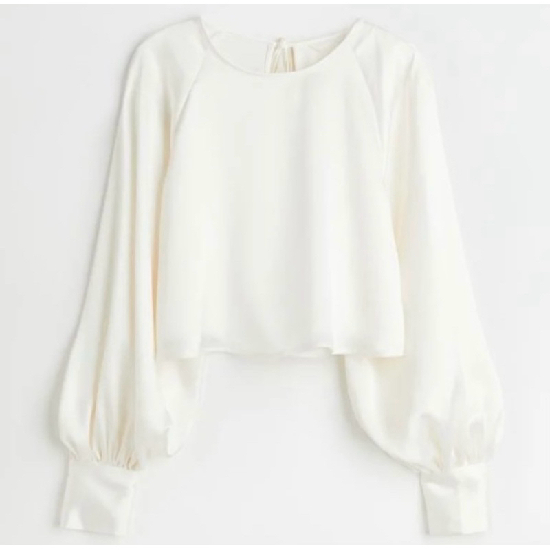 hm cropped satin blouse pl