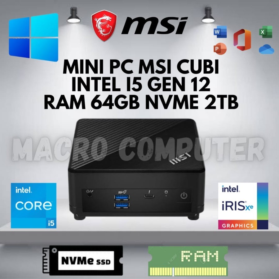 MINI PC MSI I5 GEN 12 FULLSET +WIN 11 +RAM +SSD | MSI CUBI 5 12M | MSI CUBI I5