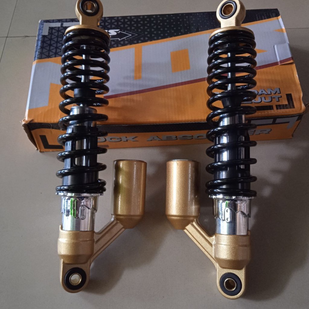Shock skok Tiger Revo 320mm hitam belakang tabung bawah Mos