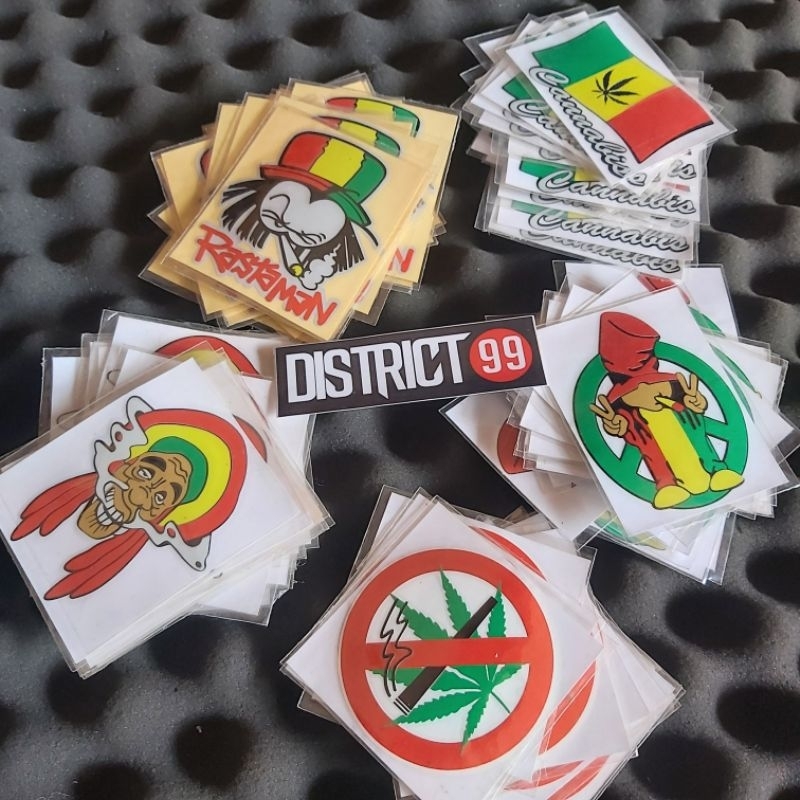 

STICKER CUTTING TUMPUK BOB MARLEY ,RASTA MANIA , ONE LOVE