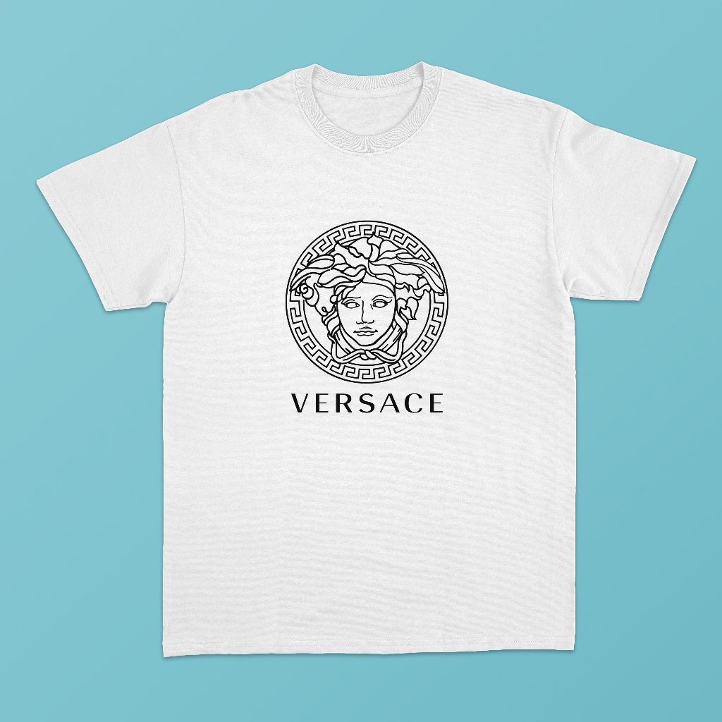 Baju kaos distro premium VERSACE white
