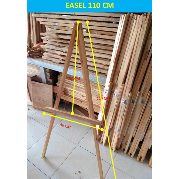 

BRANDS FESTIVAL EASEL 110, TRIPOD KAYU : STANDING PHOTO, KANVAS, LUKISAN, PAPAN TULIS, CONGRATULATIONS, WEDDING DAY, WHITEBOARD, CHALKBOARD, DLL 