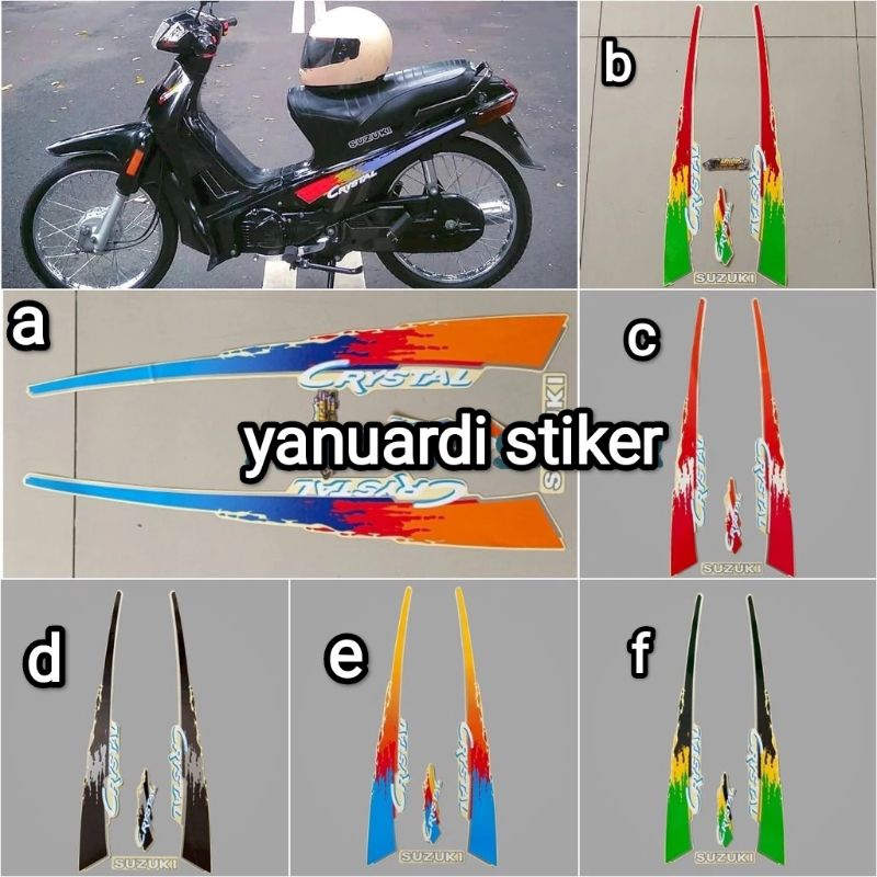 STRIPING STIKER LIST STANDAR MOTOR CRYSTAL TUNE TAHUN 1993 SUZUKI CRYSTAL TUNE 1993
