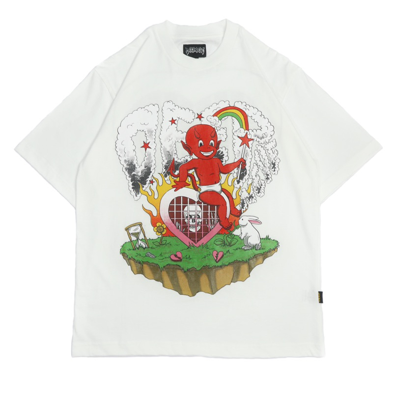 DEEPNEVE - Fetter White Oversized T Shirt