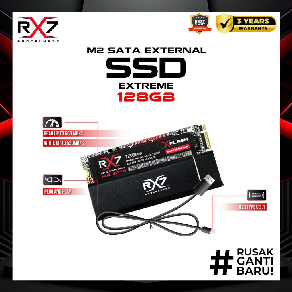SSD M2 SATA EXTERNAL 128GB RX7