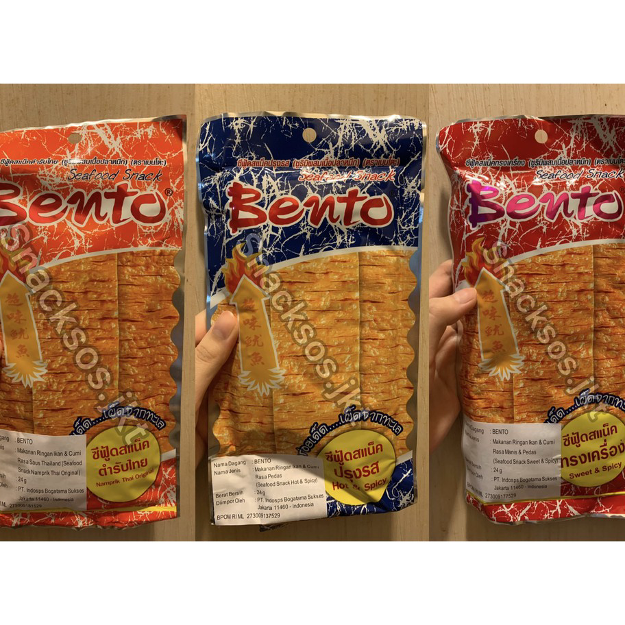 

☌➜✥ BENTO SQUID SEAFOOD THAILAND SNACK HOT&SPICY / SWEET&SPICY / NAMPRIK THAI ORIGINAL