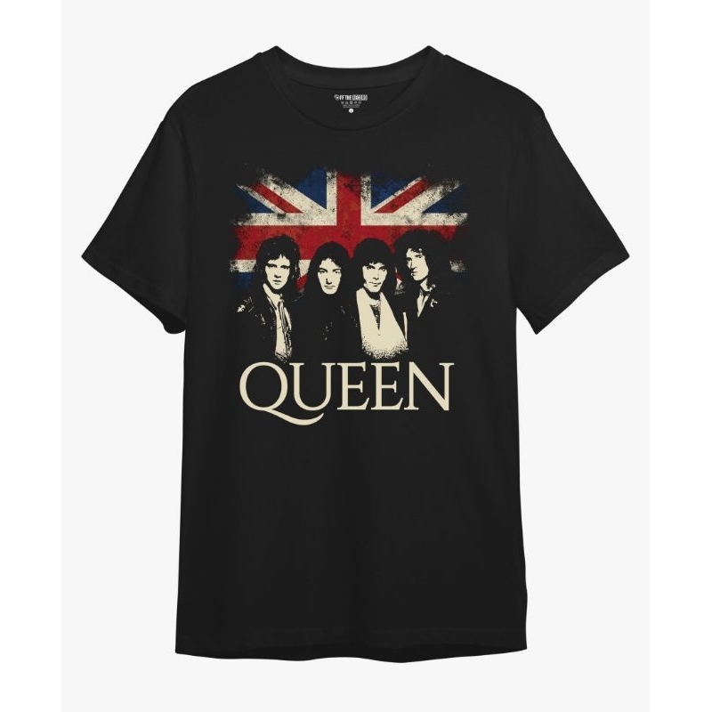 KAOS BAND BAJU BAND QUEEN ENGLAND FLAG