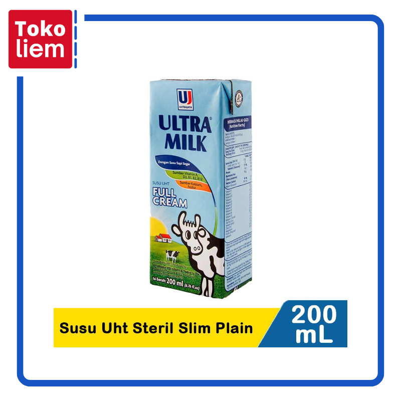 

Ultra Susu Uht Steril Slim Plain 200Ml