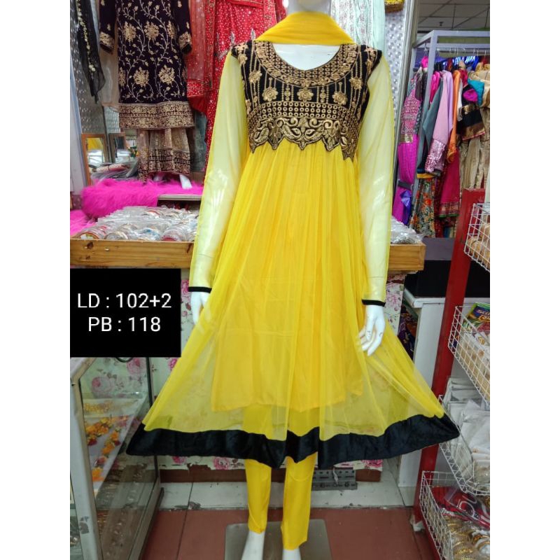 #TjM109 Anarkali Bordir India Pesta Princess carnaval kostum cosplay Diwali Dipavali Dipawali Remaja