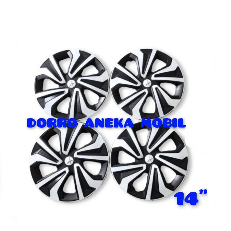 Wheeldop Cover Dop Velg Ring 14 Universal Tipe B Silver