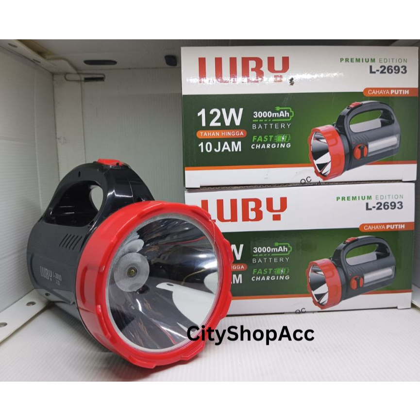 【murah】 Senter Tangan LED Luby L-2693 / L-2700 Rechargeable Flashlight