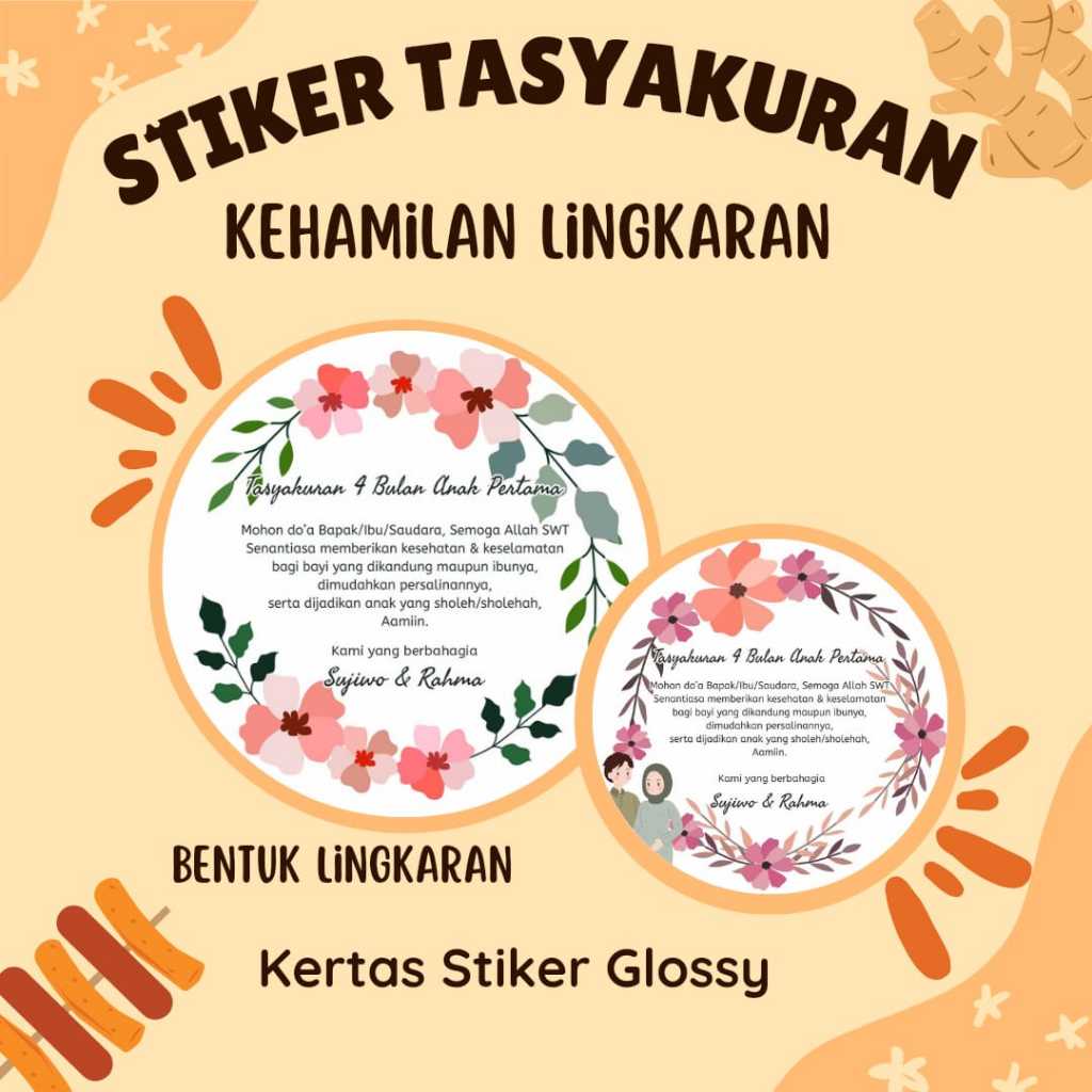 

Stiker Kehamilan 4/7 bulan Bentuk Lingkaran