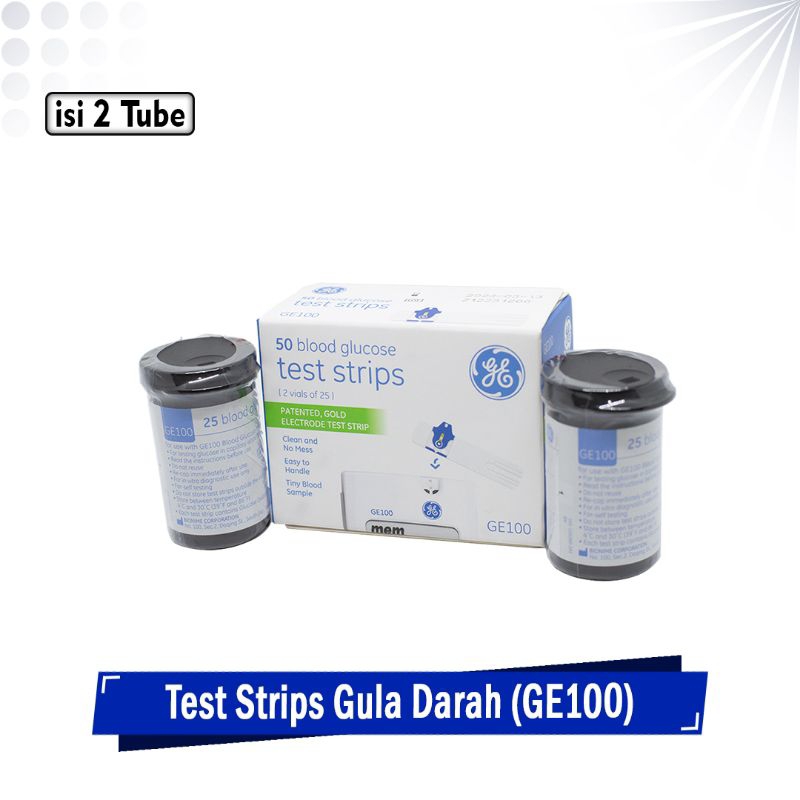 Strip Cek Gula Darah GE 100 Tes Glukosa Darah Blood Glucose Stik GE100