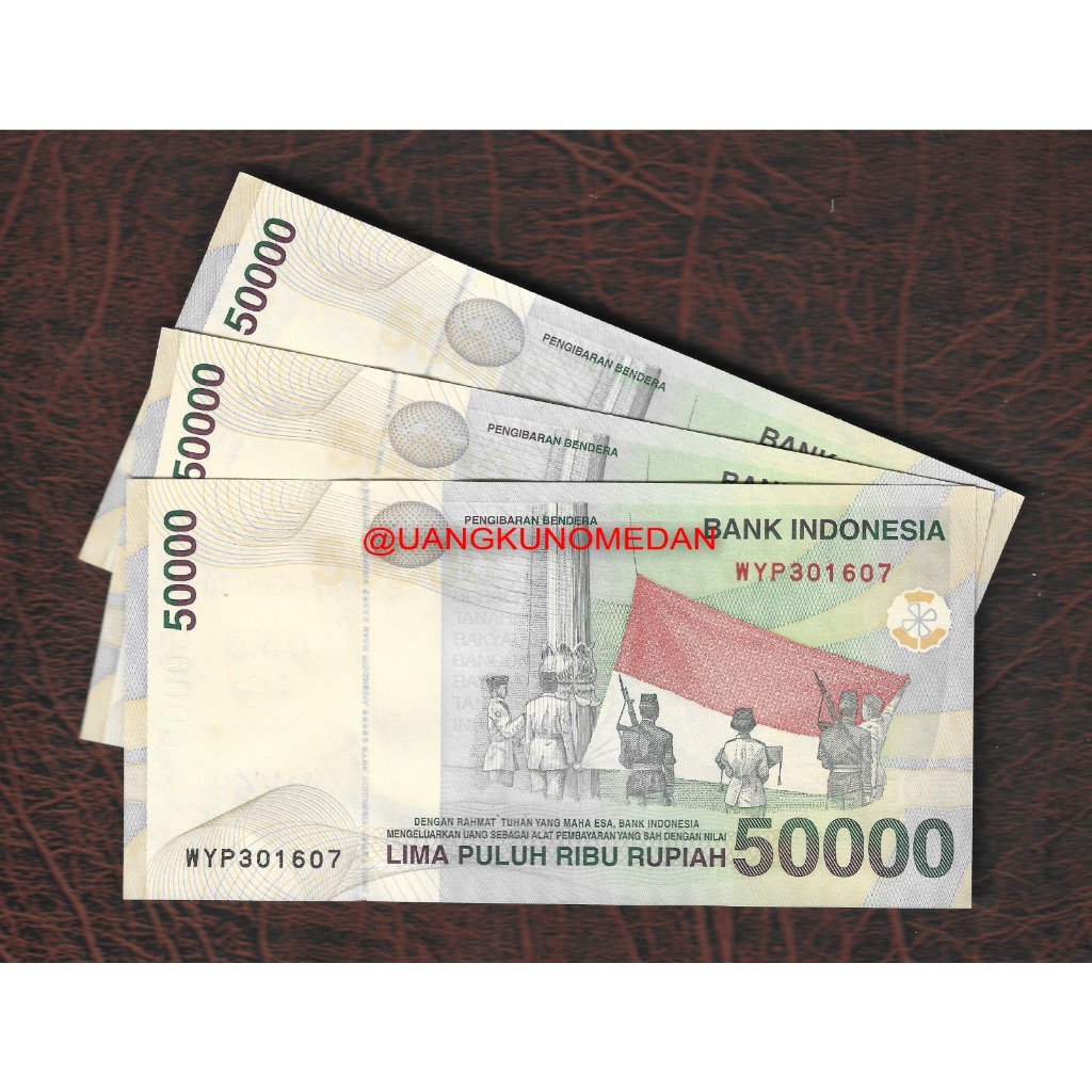 Uang 50.000 Rupiah Supratman NOMOR CANTIK PENGGANTI