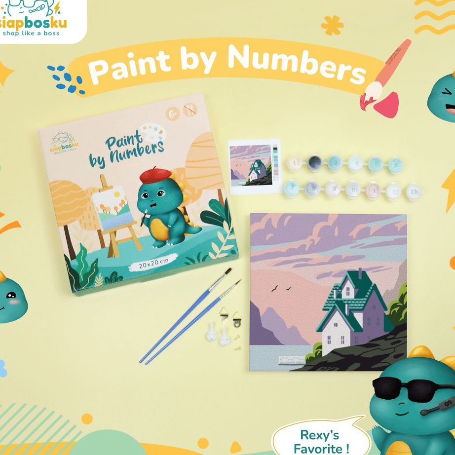 

Terkini PAINT BY NUMBER 20x20 CM AESTHETIC LANDSCAPE KANVAS PAINTING KIT WITH FRAME SIAP LUKIS