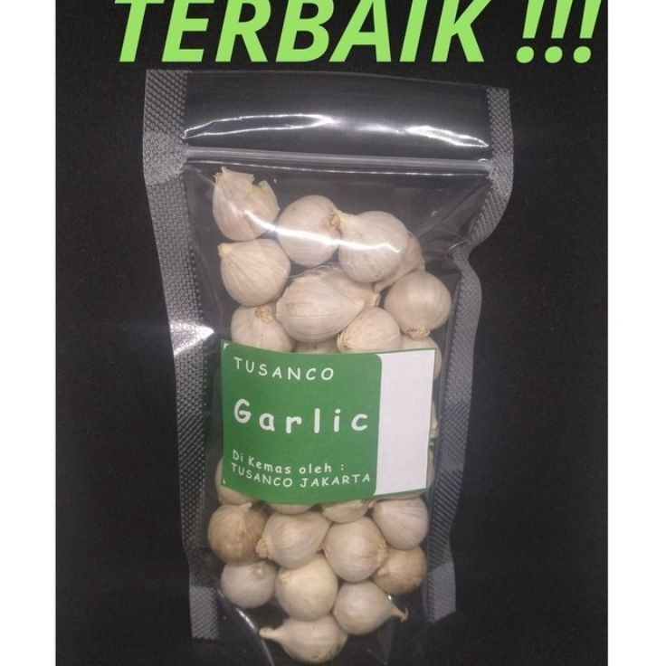 

Terbaru ( Sudah dicuci ) Bawang Putih Tunggal 100 gram Tusanco Pasti Murah