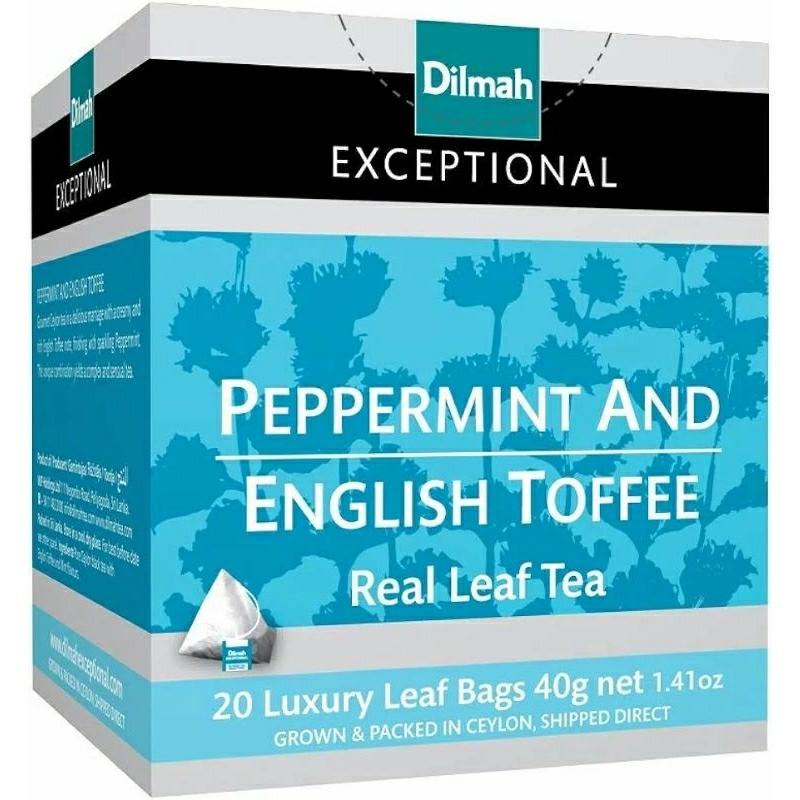 

DILMAH Exceptional Peppermint And English Toffee 20 Luxury Leaf Bags