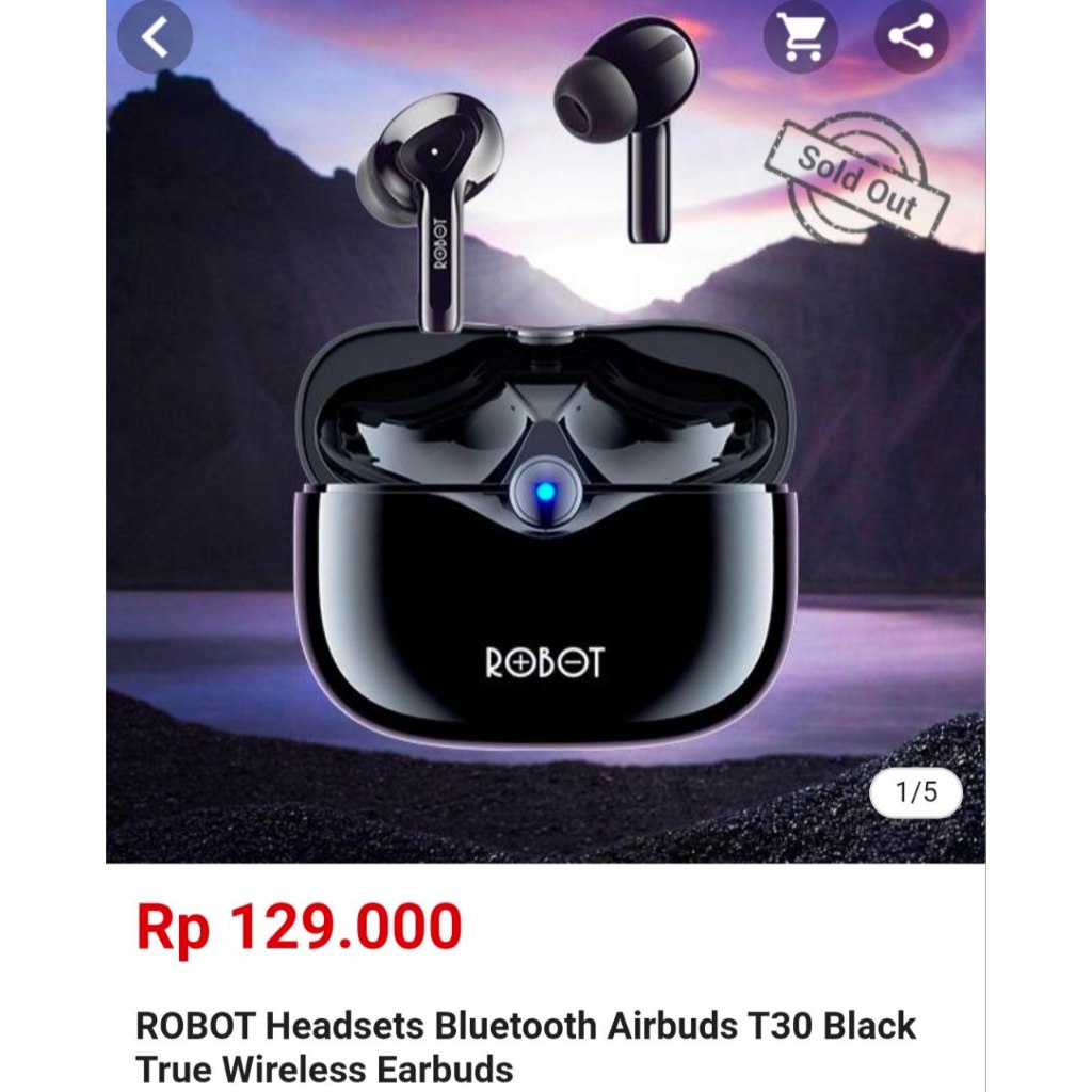 HEADSET BUETOOTH ROBOT T30