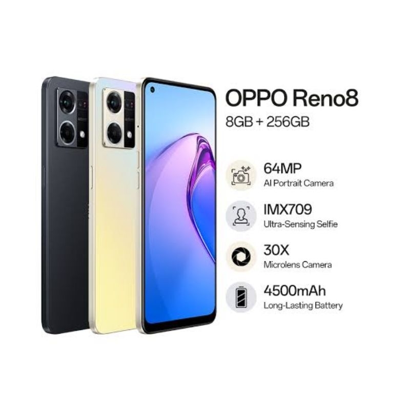 OPPO RENO 8 4G 8/256GB GARANSI RESMI
