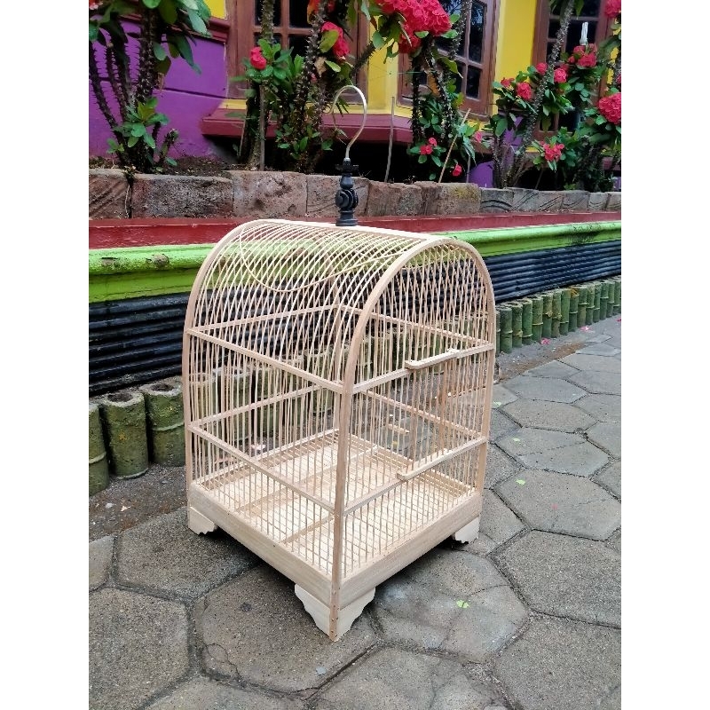 Sangkar Burung Perkutut Bambu Lengkung Atas Ambrukan
