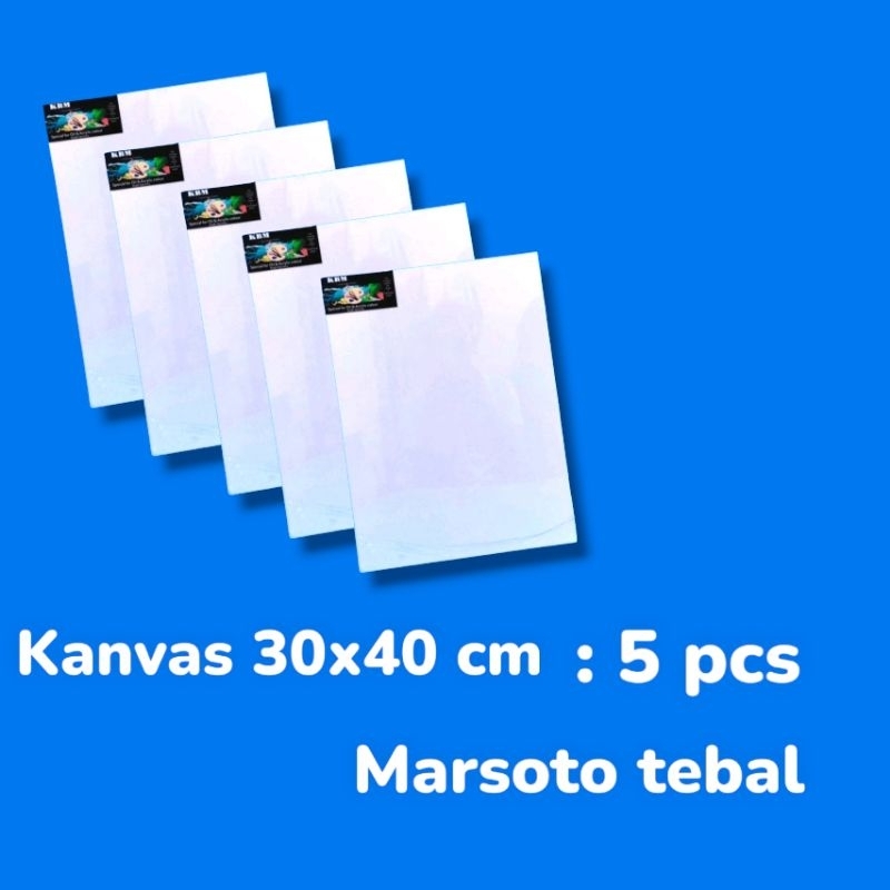

RK KANVAS LUKIS 30x40 CM ( PAKET ISI 5 PCS )/CANVAS LUKIS HALUS/kanvas marsoto tebal