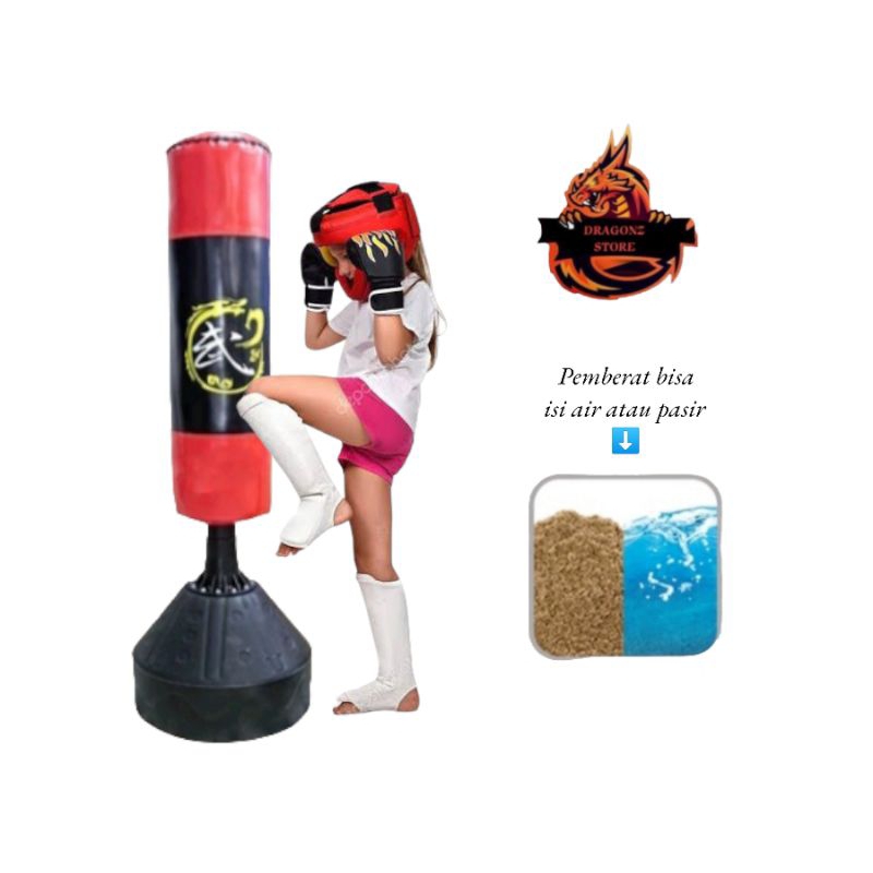 samsak berdiri standing sandbag anak remaja taekwondo muaythai boxing beladiri