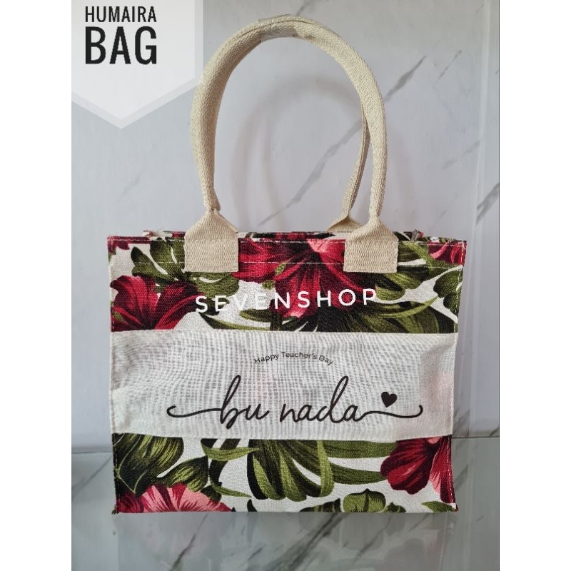 TAS CANVAS CUSTOM NAMA SATUAN gift hari ibu
