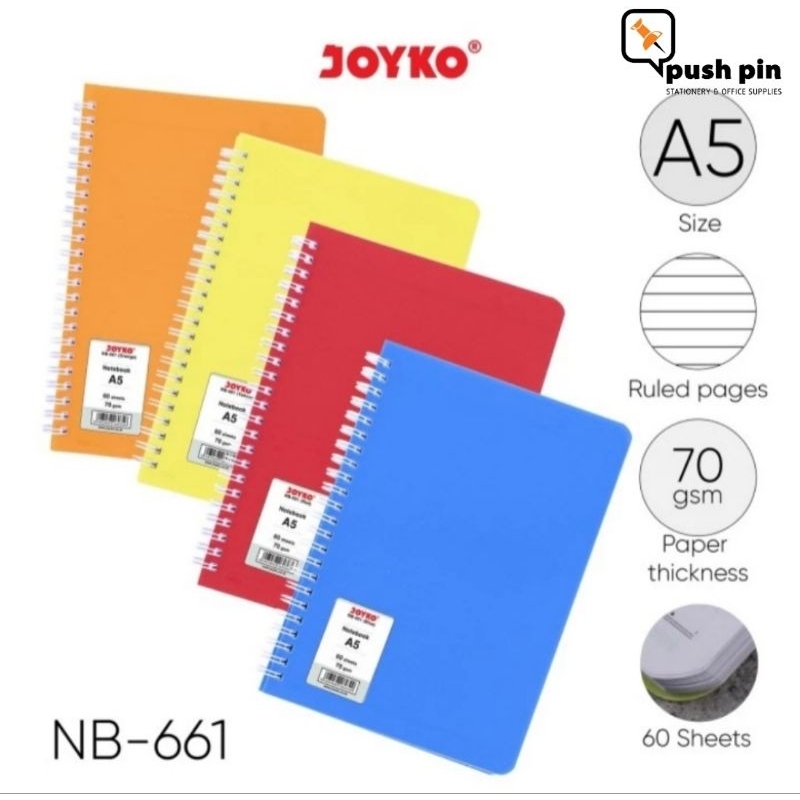

Joyko Ruled Notebook Diary Agenda Buku Catatan Bergaris NB-661 60 Lembar