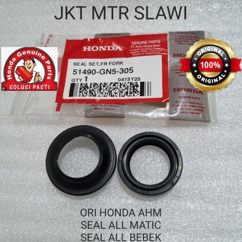 51490-GN5-305 Seal shock depan scoopy beat f1 new beat vario 125 vario 150 supra x 125 f1 supra fit 