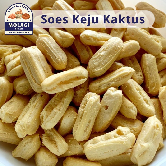 

Kue Soes Keju Kaktus / Soes Sus Keju Kaktus Kering 250 Gram - Molagi Snack