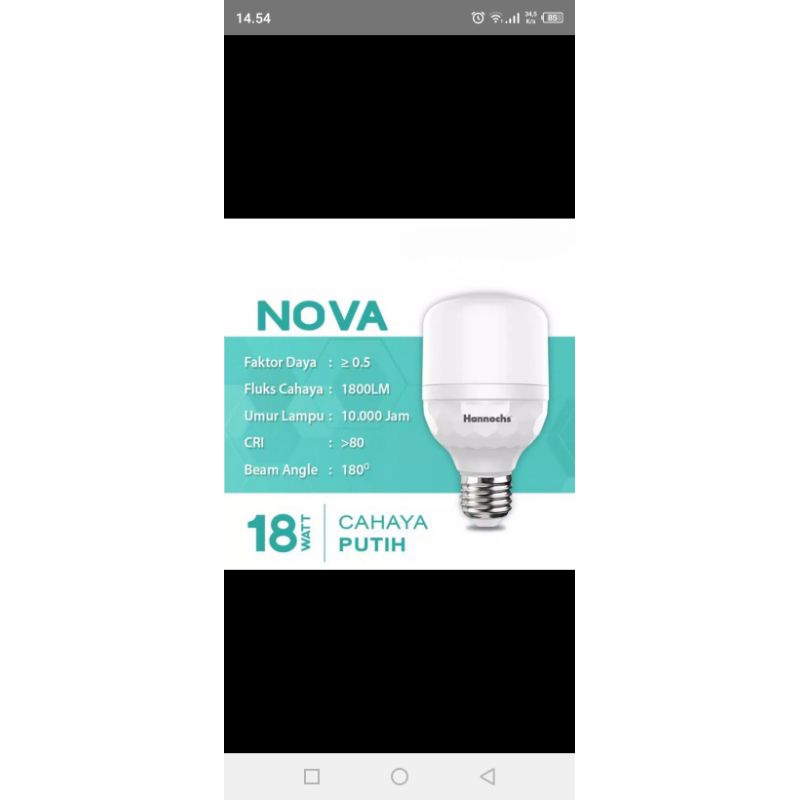 Lampu LED Hannochs Nova 18W Cahaya Putih