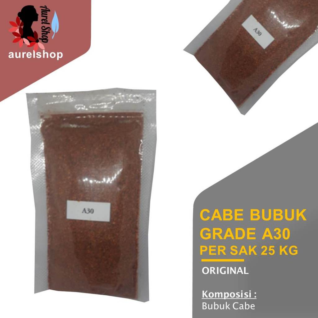 

BUBUK CABE BUBUK GRADE A30 kemasan PER SAK 25 kg