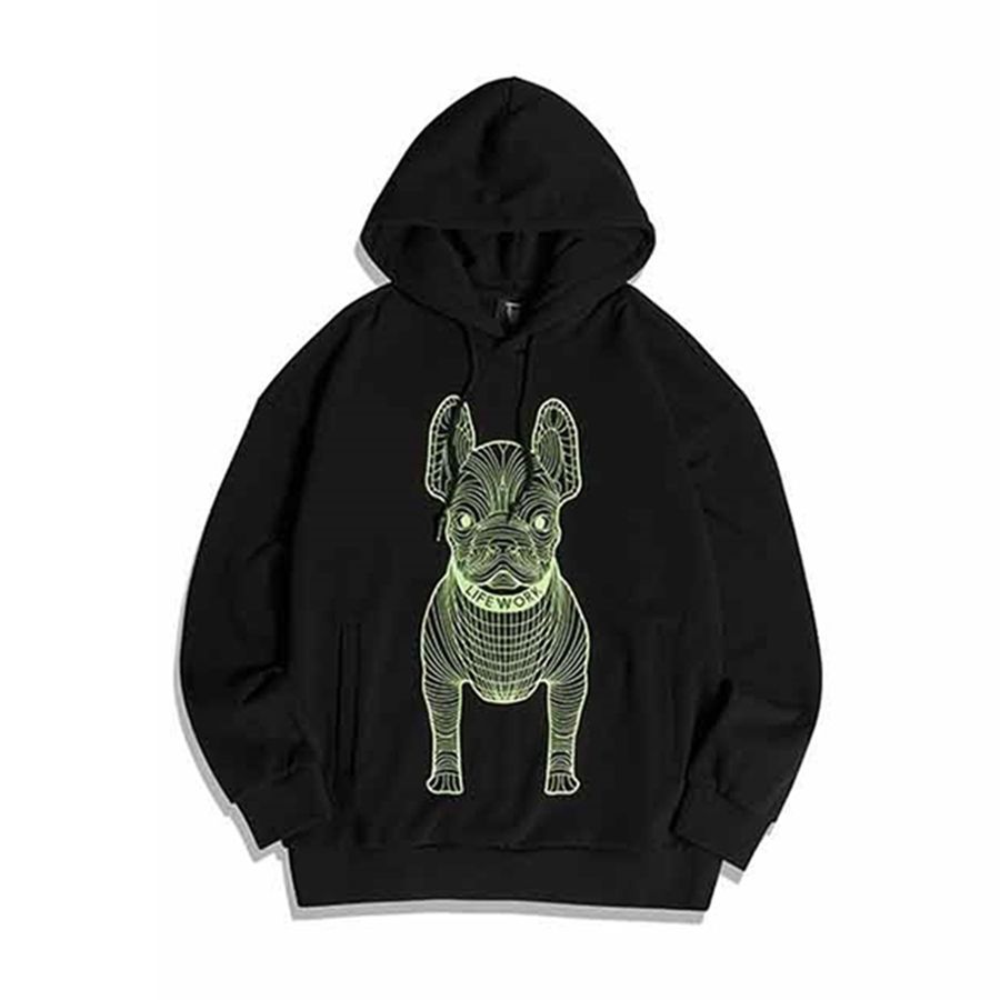 LifeWork Green Big Radog Hoodie Black Original