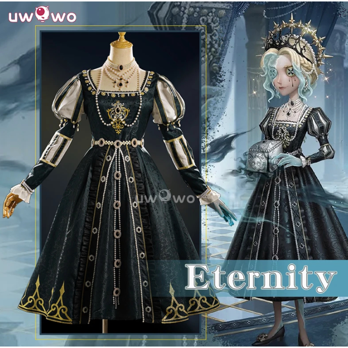UWOWO Alice Cosplay Collab Series: Game Identity V Eternity Alice DeRoss Gold Skin Reporter Cosplay 