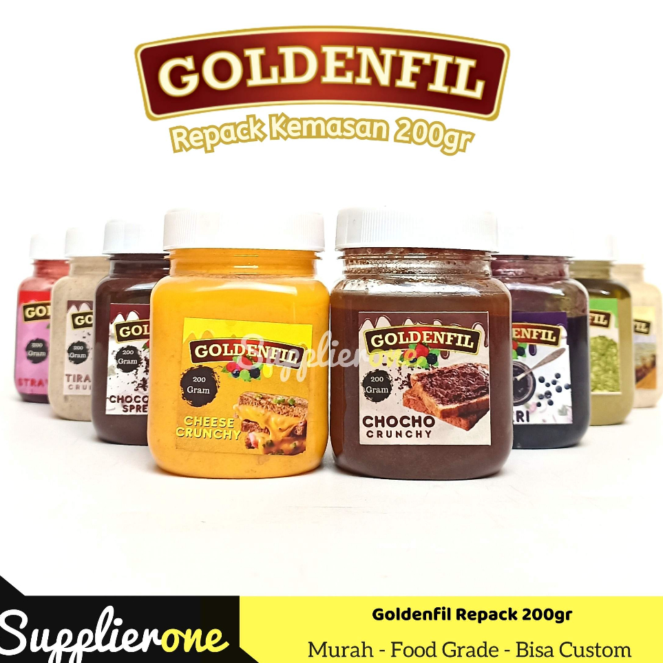 

Model Terkini Goldenfil Repack 200gr / Selai Roti Bakar / Toping Roti / Selai Roti / Selai Coklat /Olesan Roti ☊↕⁑