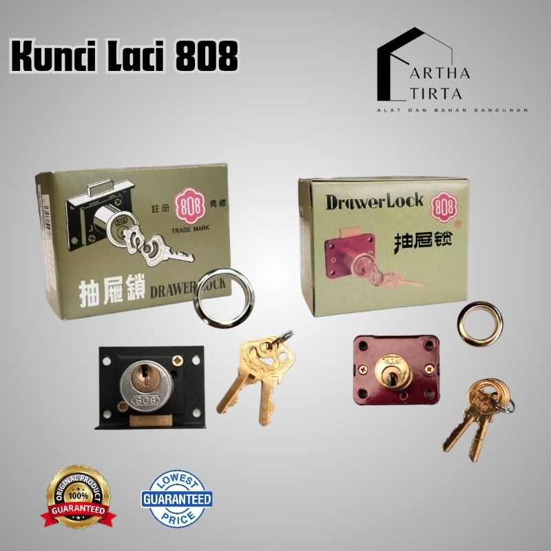 Kunci Laci 808 Original Besar Kecil / Cam Drawer Lock Kunci Laci Vintage 808 Asli / Kunci Laci Lemar