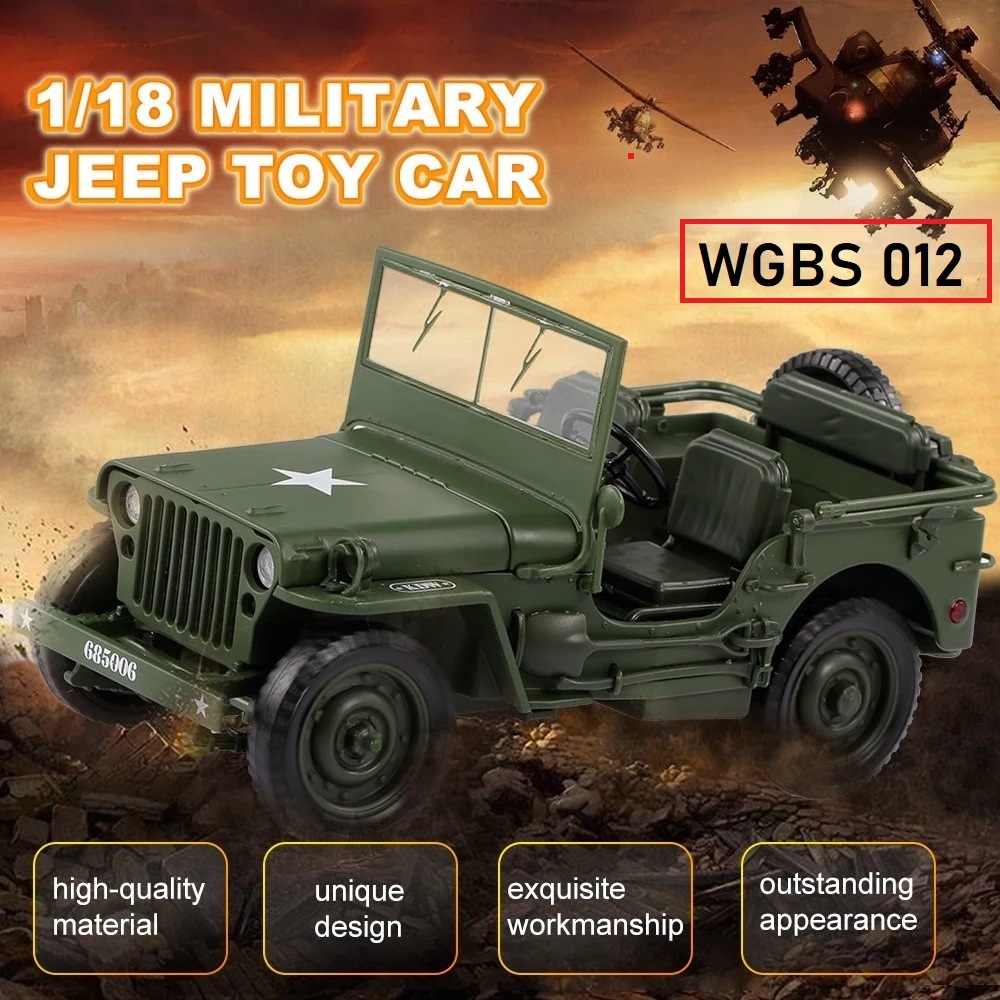 Diecast Miniatur Mobil  Jeep Willys 1941 scala 1:18