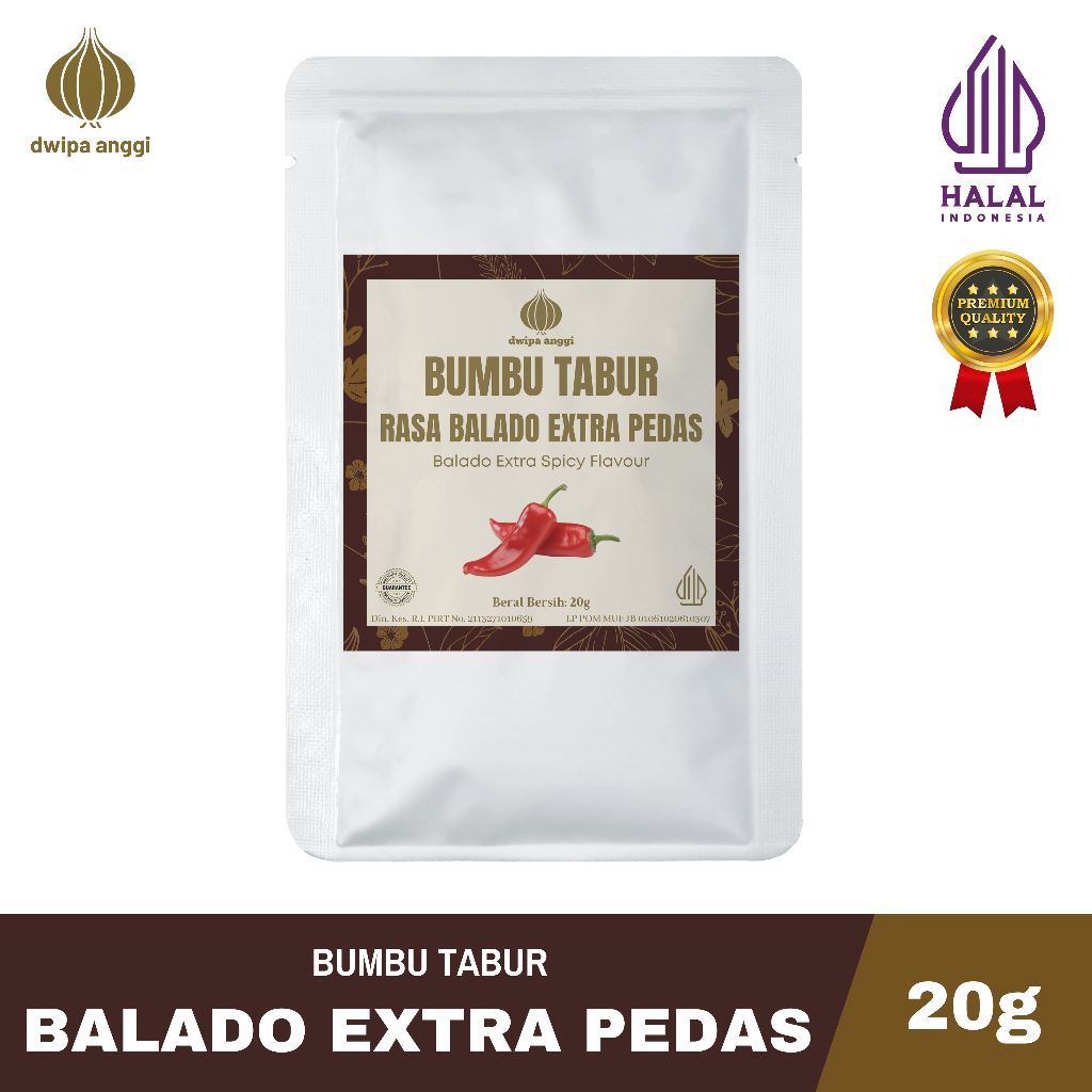 

Bumbu Tabur Rasa Balado Ekstra Pedas | Balado Extra Spicy Seasoning