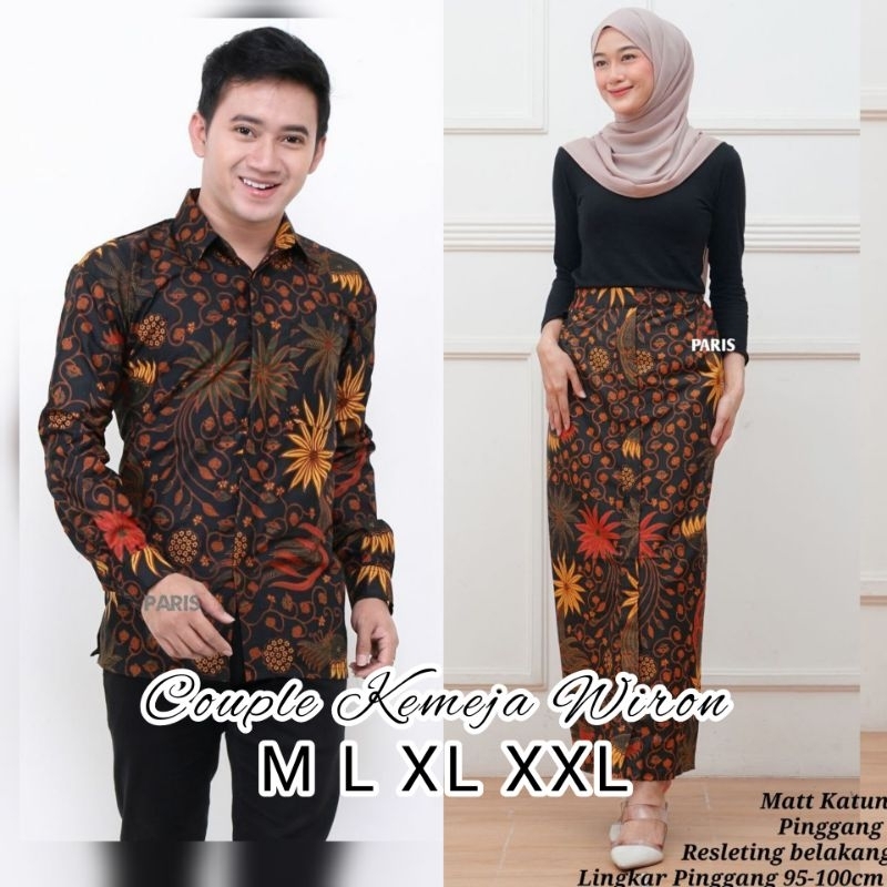 COUPLE VIA BATIK KEMEJA ROK WIRU EXCLUSIVE