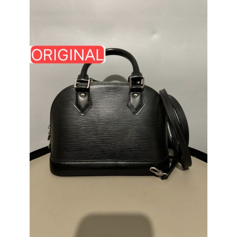 Tas Lv Alma BB Epi Leather Black Original