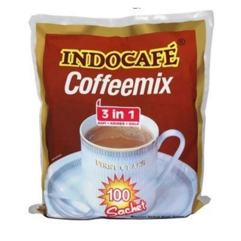 

INDOCAFE COFFEEMIX (100 SACHET X 20 GRAM) / INDOCAFE 3IN1 ISI 100 SACHET