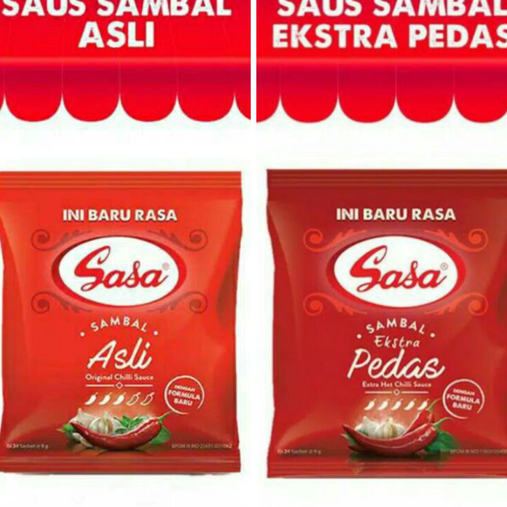 

Promo Sasa Sambal Asli Sachet 9x24 Sasa sambal sachet 9x24 eksta pedas / asli