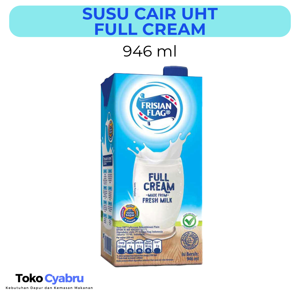 

Susu Cair UHT Full Cream Frisian Flag 946 ml