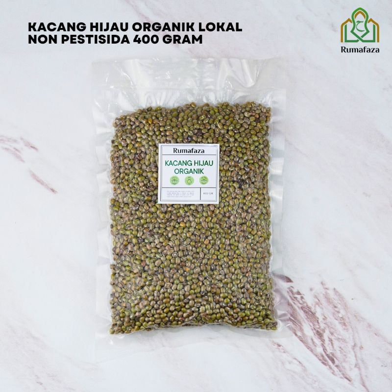 

Rumafaza-Kacang Hijau Lokal Organik 400 gr Non Pestisida Menu MPASI Mungbean