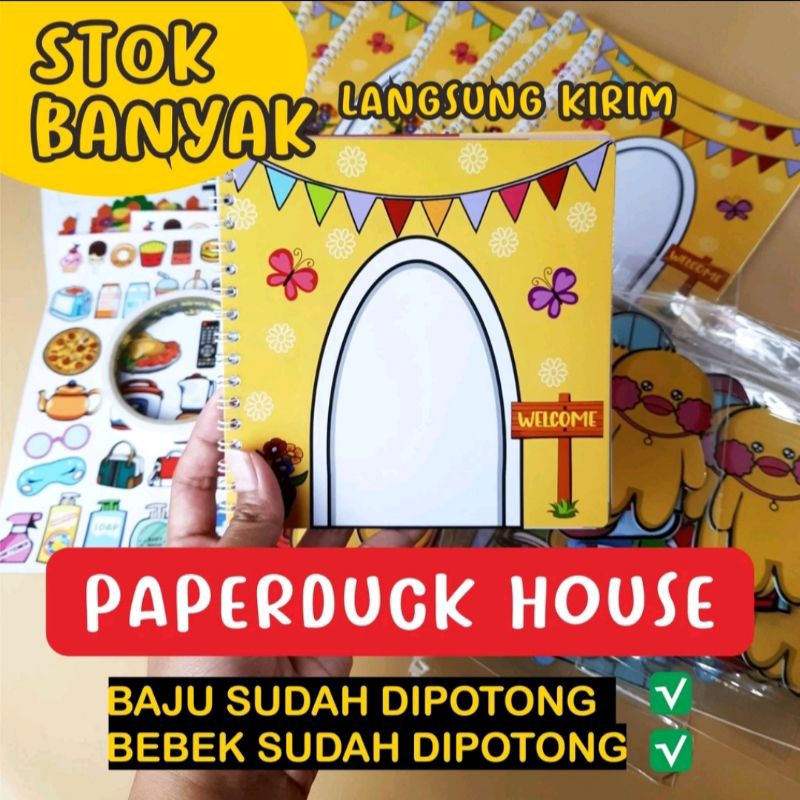 Paperduck duck house, mainan Bebek viral, mainan edukasi anak