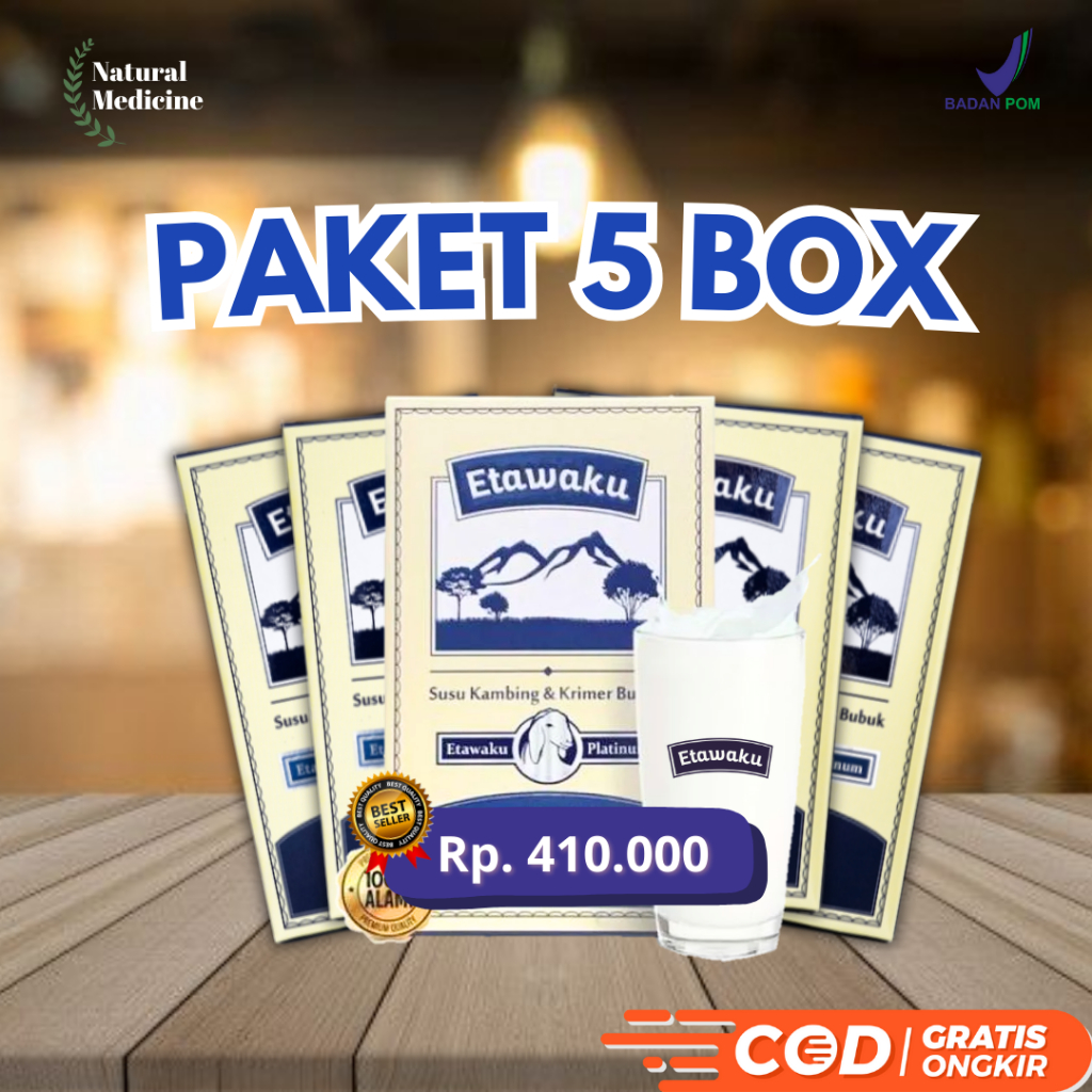 

ETAWAKU 5 BOX - Susu Kambing Murni Rawat Tulang dan Sendi