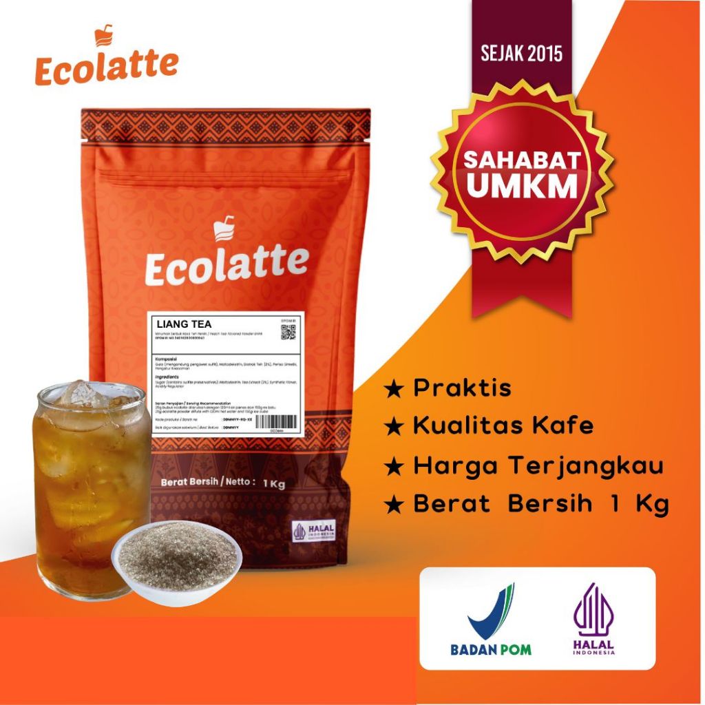 

ECOLATTE LIANG TEA POWDER DRINK 1KG USAHA MINUMAN UMKM