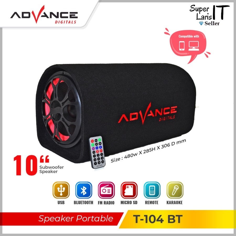 Advance T-104BT/104 BT Speaker Bluetooth 10"